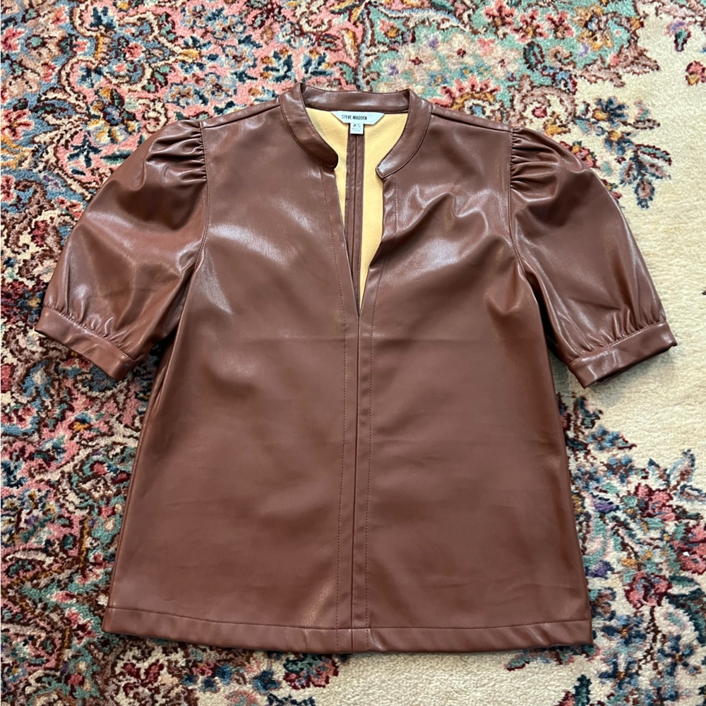 Steve Madden brown leather top